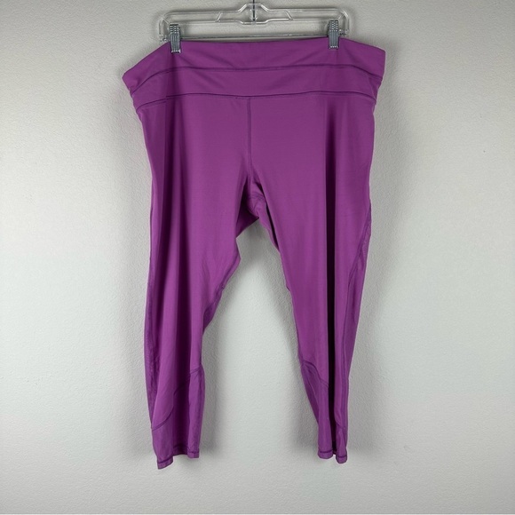 Athleta Pink Affirmation 7/8 Powervita Athleisure Tights Leggings Size 2X - Picture 1 of 8